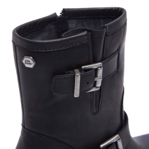 Carl Scarpa Buona Black Leather Ankle Boots